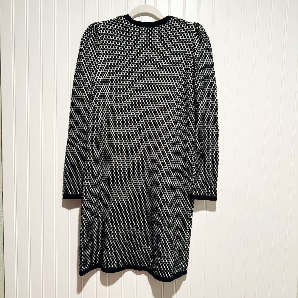 COS Honeycomb Knit Sweater Dress Black White Size Small - Picture 6 of 6